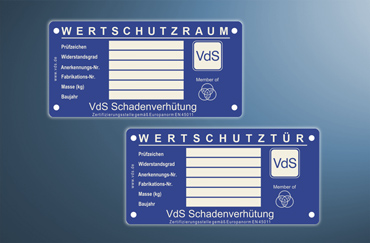 VdS Label Wertschutzraum Wertschutztür